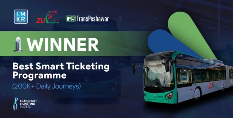 Zu Peshawar Gets Global Recognition for the Best Smart Ticketing Programme
